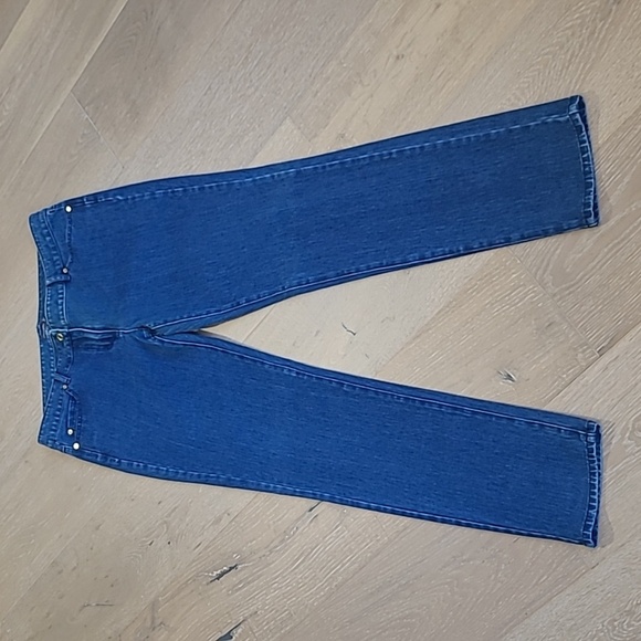 EUC J. McLaughlin Jeans Women's sz 12 Slim Straight Leg Mid Rise Denim Jeans - Picture 2 of 9